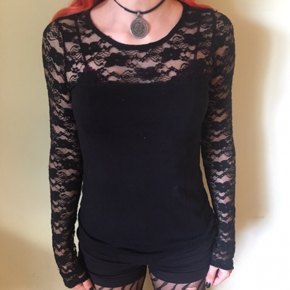Black lecey top from Zebra